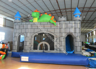 Dragon Design Inflatable Jump House การพิมพ์ดิจิตอลกันน้ำ 6 X 6m สำหรับสวนสนุก