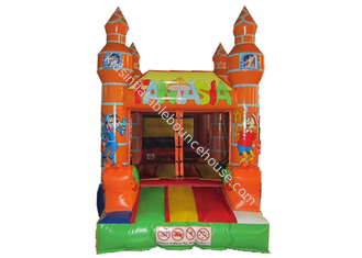 Mini inflatable fantasia bouncy บ้านเป่าลมขนาดเล็กสำหรับเด็กอายุต่ำกว่า 5 ปีพร้อมพิมพ์