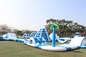Blue White Giant Sea สไลด์น้ำทำให้พอง Water Park Obstacle Course