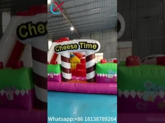 ดีไซน์ใหม่ พีวีซี ปูปลา ปราสาทกระโดด ไส้เวลา ปูปลา Fun City With High Slide