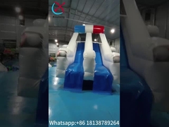 ผ่อนคลายลมในสวนหลังบ้านแบบที่กําหนดเอง รถรถตํารวจกล่องกล่องลมลมลมลมลื่นสองแบบ