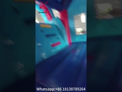 ใหม่ Toddler Bouncy Castler พีวีซี Inflatable Bouncer Combo กับสไลด์ SpidermMan หัวข้อการ์ตูน