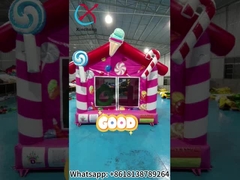 บ้านกระโดดแบบลมในภายในบ้านลมในภายใน บ้านขนมหวานสีชมพู บ้านกระโดดแบบลม