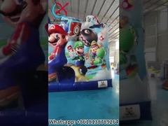 โครงการกันไฟ Combo Inflatable SpongeBob กางเกงสี่เหลี่ยม บ้านกระโดดกับสไลด์ inflatable