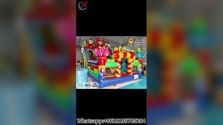 คำสั่งผสมสไลด์การ์ตูน Bounce House แบบกำหนดเองสำหรับธุรกิจให้เช่า