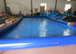 สี่เหลี่ยมผืนผ้า Blue Giant Pool Inflatables PVC แข็งแรง, สระน้ำเป่าลมขนาดใหญ่ 10 X 5 X 0.3m