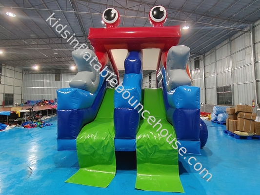 สายการค้าเกรด Inflatable dry slide แครบการ์ตูน inflatable สูง Double Slides สําหรับเด็กและผู้ใหญ่