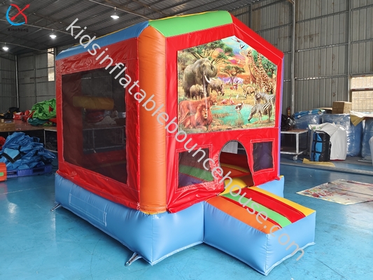 โรงแรมพาณิชย์แบบอัดลมแบบเปลี่ยน Jump Bouncy Castle แบบอัดลมสําหรับเด็ก
