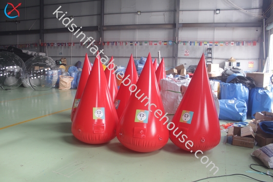 เครื่องหมายว่ายน้ําแบบปรับแต่งแบบอัดลม Air Triathlon Buoy อุปกรณ์การแข่งขันน้ําลอยสําหรับเล่นน้ํา