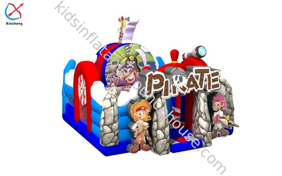 โครงการพาณิชย์ Custom Inflatable Pirate Fun City ปราสาทอัดลมสําหรับเด็ก