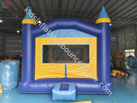 โรงงาน OEM / ODM บ้านกระโดดแบบอัดอัด สีฟ้าสแควร์ บ้านกระโดดปราสาท