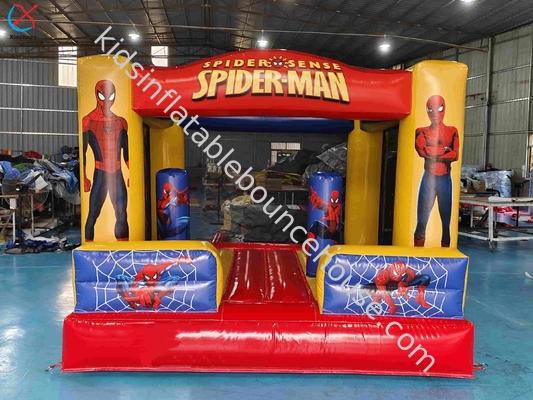 ดีไซน์ใหม่ บ้านกระโดดแบบอัดอัด Spiderman Hero การ์ตูน บ้านกระโดดแบบอัดอัด Trampoline