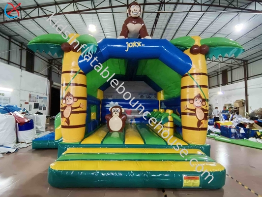 ปราสาทกระโดดเป่าลมคอมโบ Jungle Monkey เชิงพาณิชย์