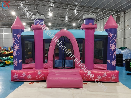 Princess Castle Kids บ้านตีกลับทำให้พอง 0.55 มม. ผ้าใบกันน้ำพีวีซี 3 - เด็กอายุ 15 ปี