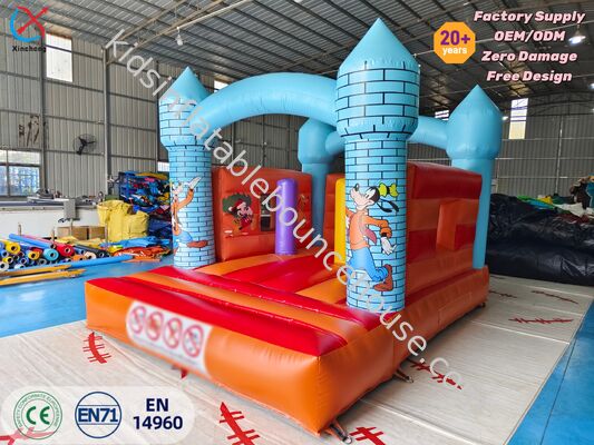 บ้านเป่าลมมิกกี้ธีมปราสาทคุณภาพสูงสำหรับงานปาร์ตี้เด็ก