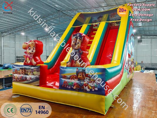 Commercial PAW Patrol Inflatable Dry Double Slide for Outdoor Events