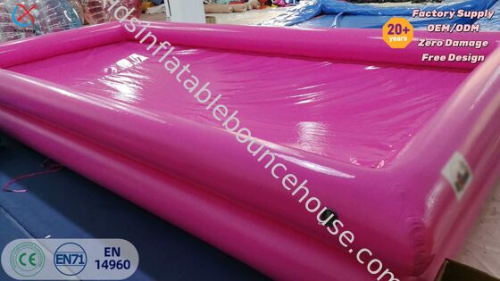 Commercial Pink Single-Layer Inflatable Pool Customizable Color & Size for Parties